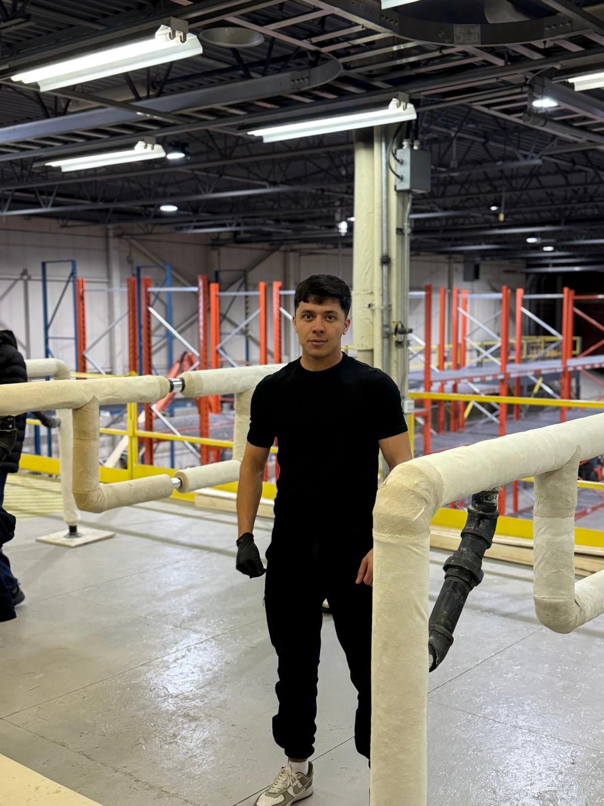 Adib Ahmadi at a commercial mechanical project site